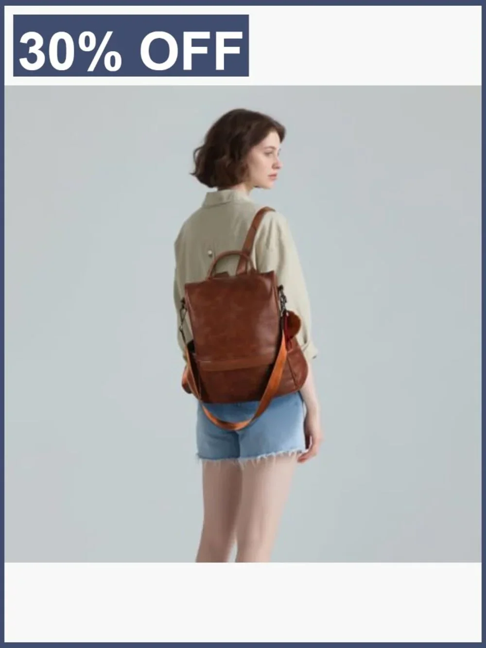 Women's Anti-Theft Vegan Leather Backpack Purse 3-in-1 Tote Shoulder Bag with